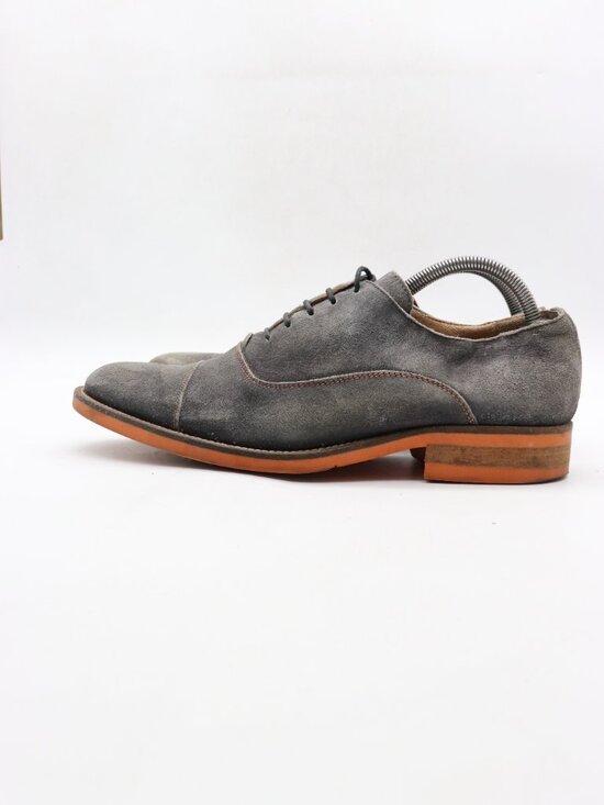 Donald J Pliner Embe Shoes Men\'s Size 9 M Gray Distressed Suede Cap Toe Shoes main image 6